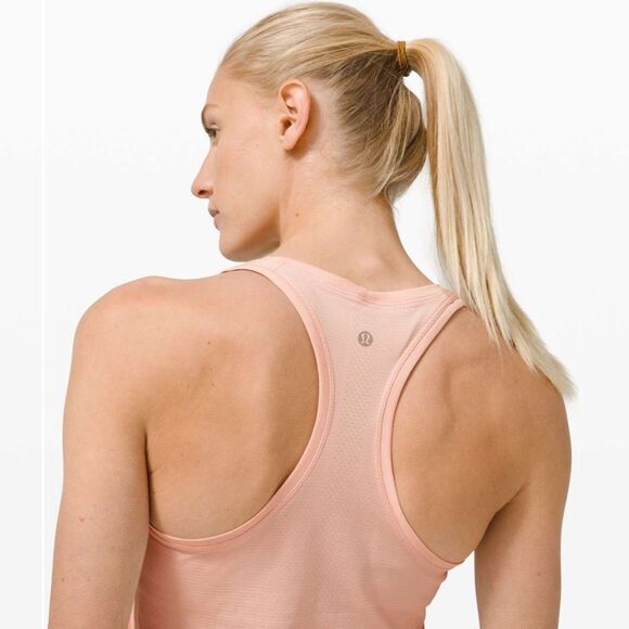 Lululemon Pink Mist Swifty Tech Race Length Open Tank - sz 14, mint condition - Picture 2 of 10